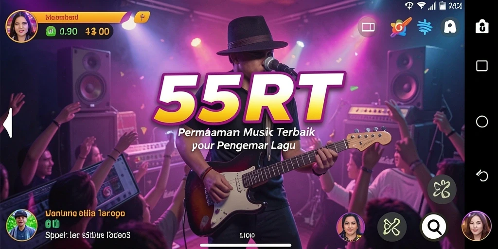 Tampilan gameplay <strong>55RT</strong> yang penuh warna dan interaktif.