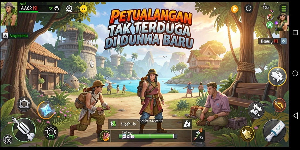 Screenshot menunjukkan karakter utama sedang menjelajahi hutan misterius.