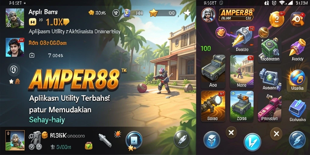 Tampilan antarmuka AMPER88 yang bersih dan mudah digunakan.