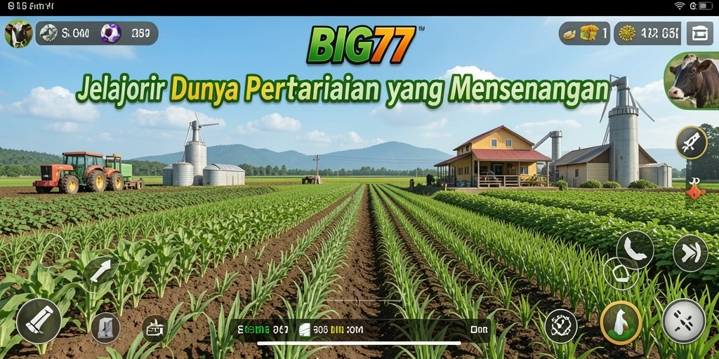 Tangkapan layar menunjukkan aktivitas pertanian yang dinamis dan interaktif.