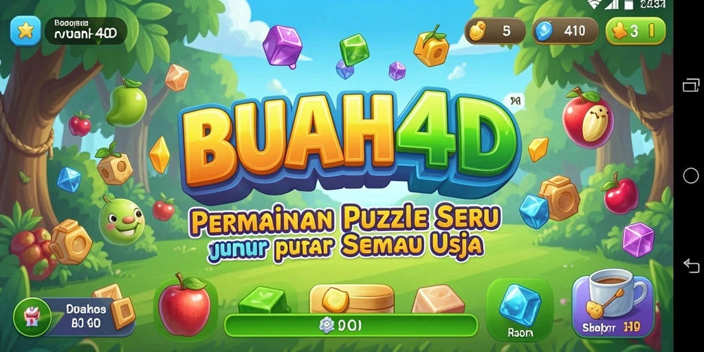 Tampilan gameplay BUAH4D dengan berbagai buah berwarna-warni.