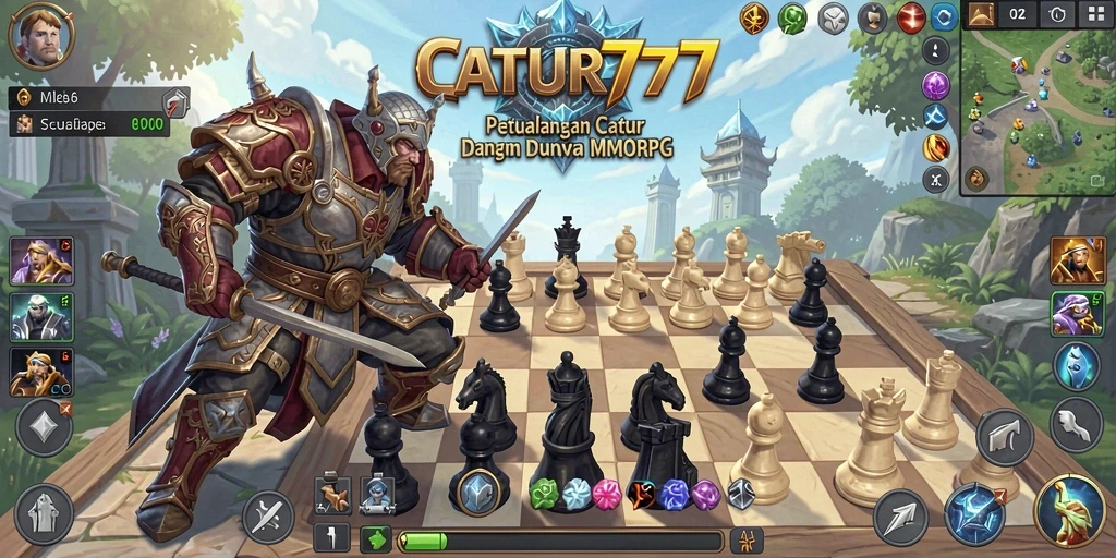 Tangkapan layar dari permainan <strong>CATUR777</strong> menunjukkan aksi intens di papan catur.