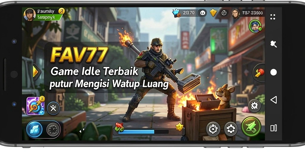 Screenshot gameplay FAV77 menampilkan karakter unik dalam aksi.