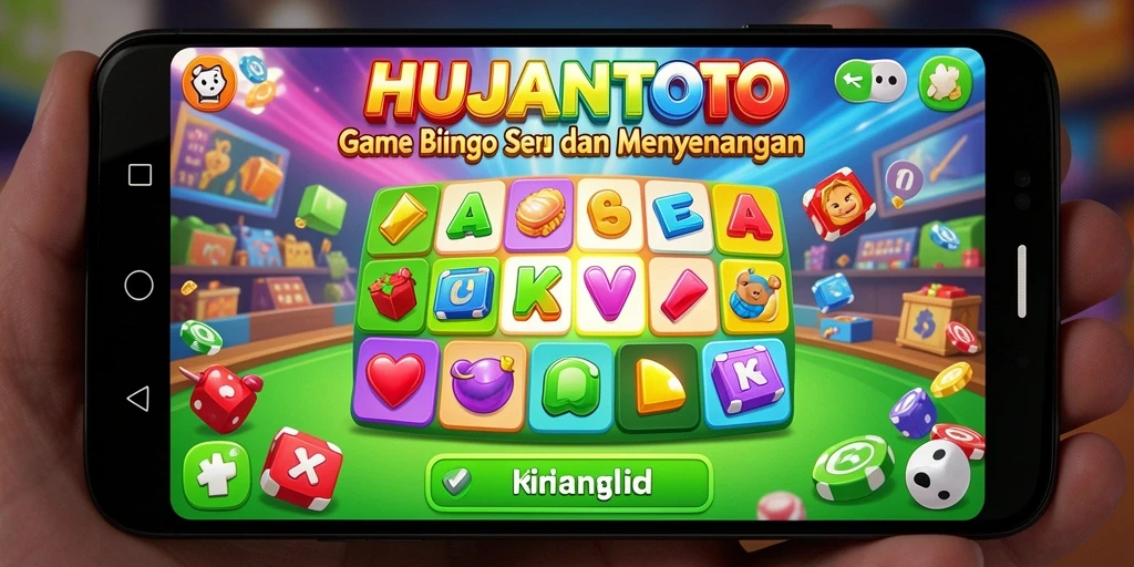 Screenshot utama HUJANTOTO menampilkan gameplay Bingo yang seru.