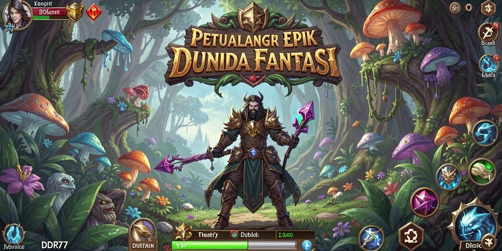 Tampilan gameplay RPG penuh aksi di IDR77 dengan grafis menarik.
