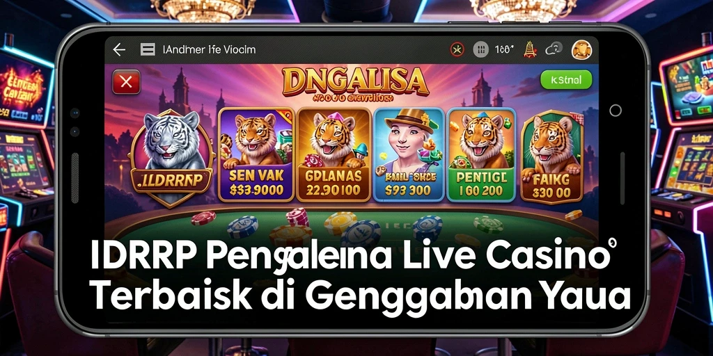Screenshot IDRRP menampilkan dealer live dalam permainan kasino yang interaktif.