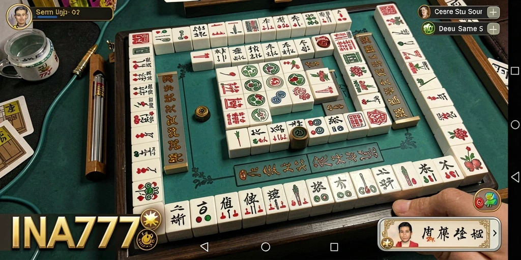Tampilan gameplay seru dalam permainan Mahjong INA777.