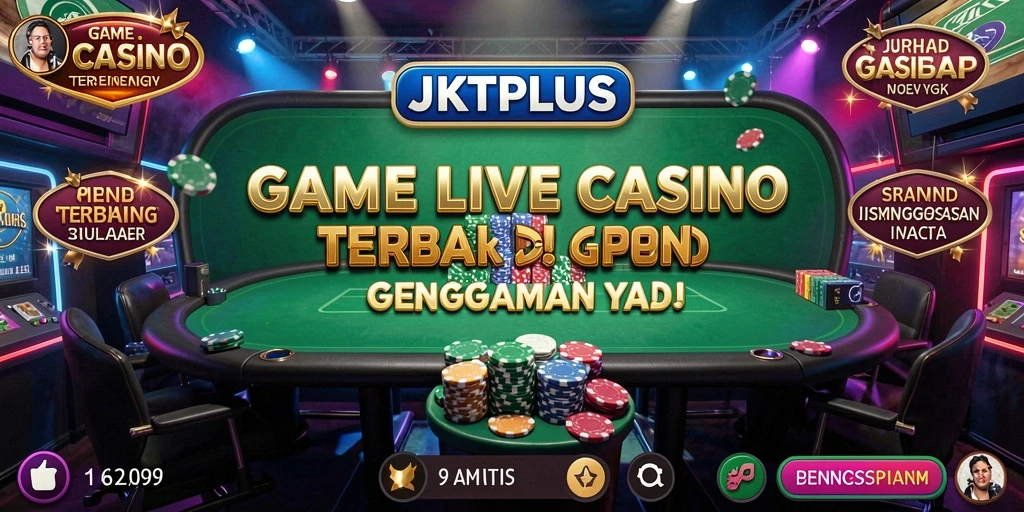 Screenshot gameplay JKTPLUS dengan dealer langsung dan permainan seru.