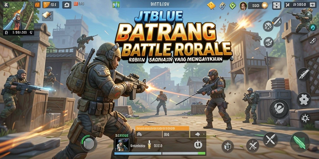 Gameplay seru JTBLUE dalam aksi Battle Royale.