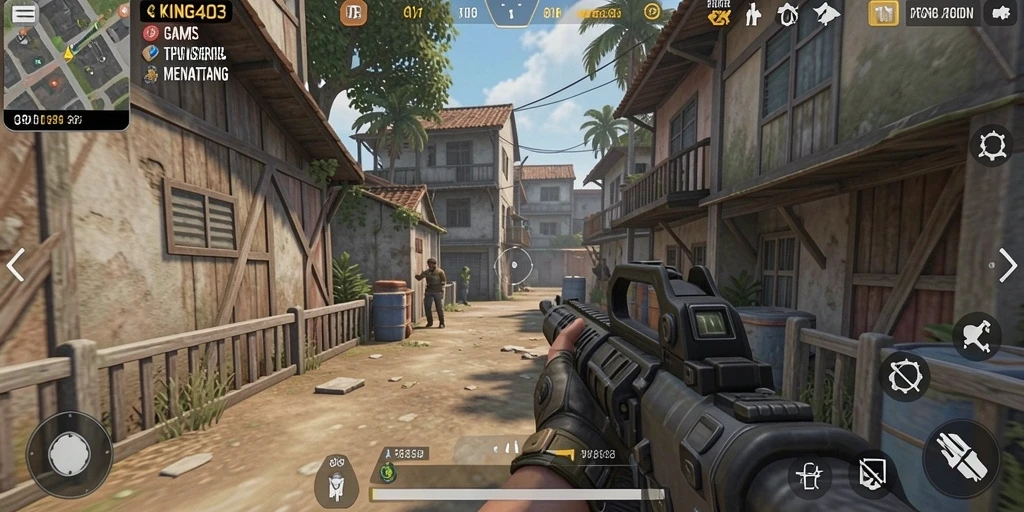 Tampilan gameplay menegangkan di KING403 dengan strategi pertempuran yang dinamis.