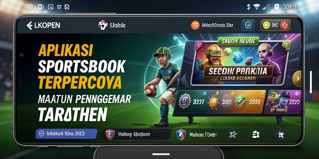 Tampilan antarmuka LKOPEN yang modern dan interaktif dalam permainan Sportsbook.