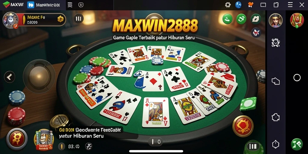 Tampilan gameplay Gaple yang seru dan interaktif.