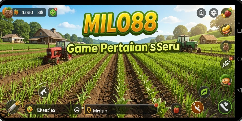 Screenshot gameplay MILO88 dengan aktivitas bertani yang seru.