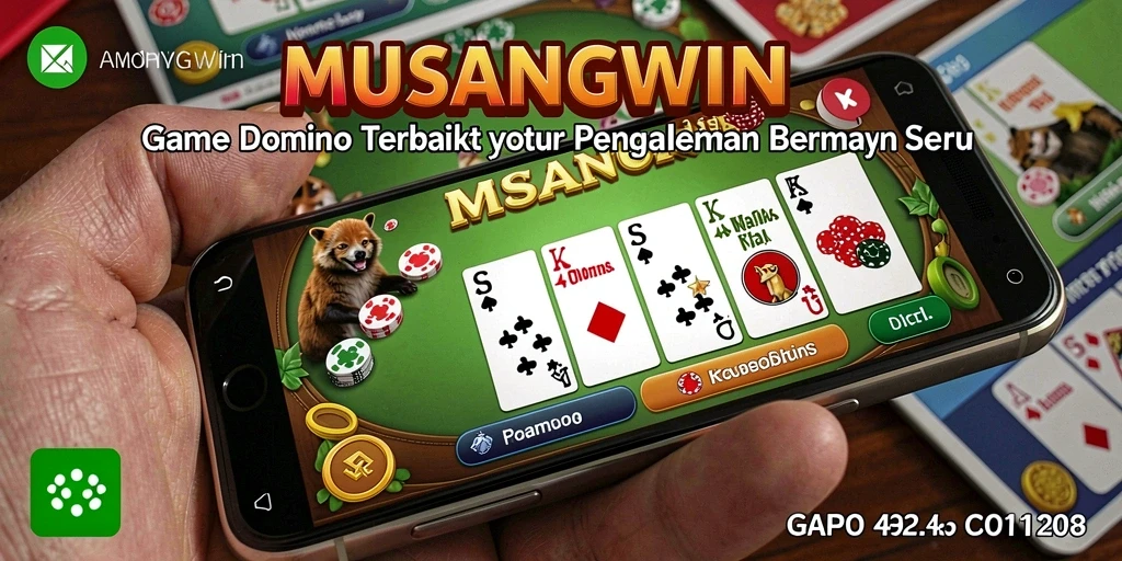 Screenshot gameplay seru dari MUSANGWIN yang menunjukkan keseruan permainan domino.