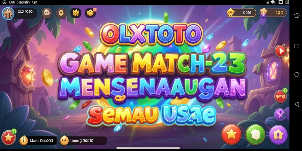 Gameplay OLXTOTO yang seru dan penuh warna di dalam level Match-3.