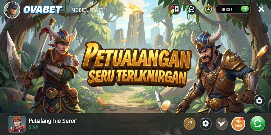 Screenshot OVABET menampilkan seru dan tantangan gameplay petualangan.