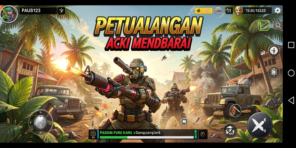 Menampilkan seru dan mendebarkan gameplay karakter dalam PAUS123.