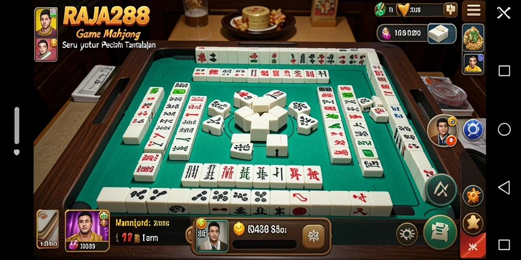Gameplay seru Mahjong di RAJA288 yang menantang.