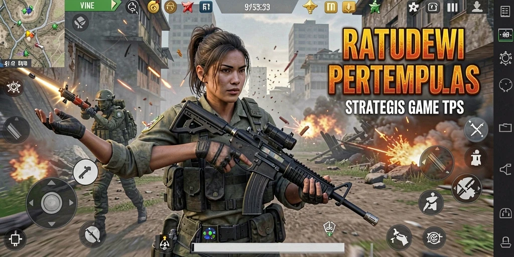 Tampilan gameplay intens di RATUDEWI dengan grafis menawan.