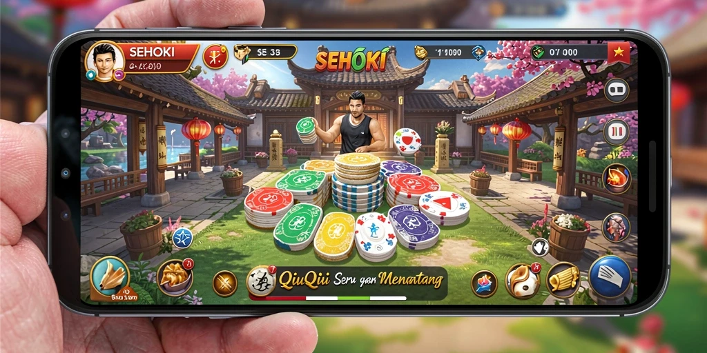 Tampilan gameplay seru dari SEHOKI yang menampilkan aksi QiuQiu.