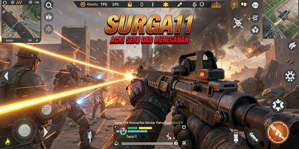Gambar menunjukkan aksi seru dalam gameplay SURGA11 dengan grafis menawan.