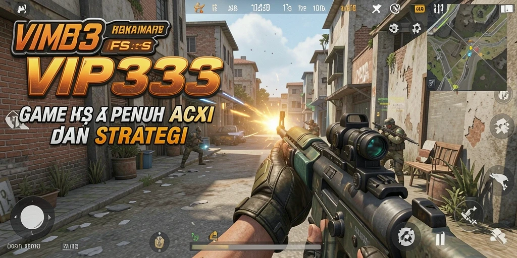 Screenshot menunjukkan aksi tembak-menembak seru di VIP333.