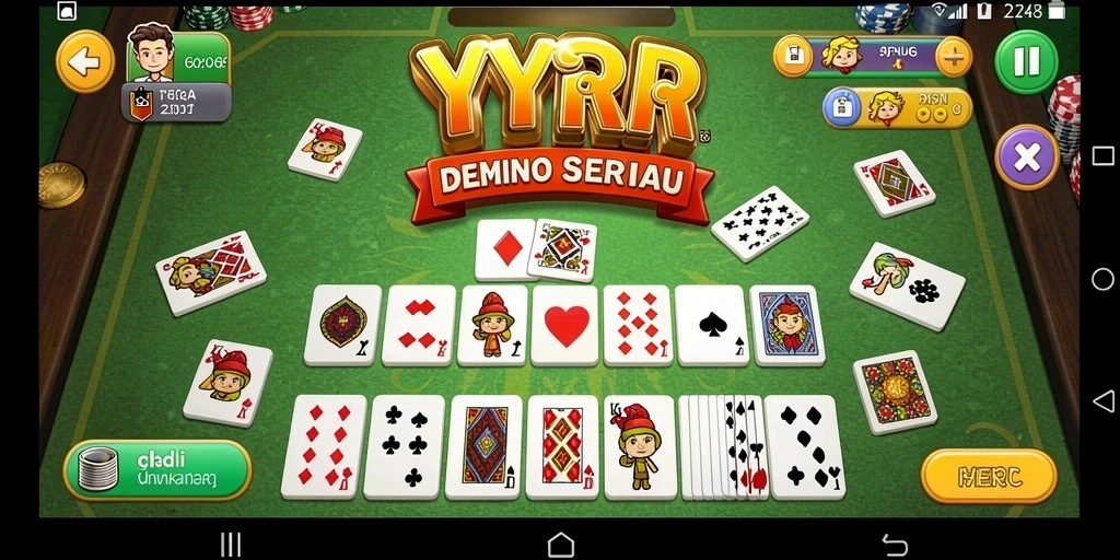 Screenshot gameplay YYRR yang menunjukkan keseruan bermain domino.
